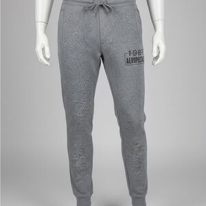 Aeropostale 1987 Gray Jogger Sweatpants Men’s M Drawstring Athleisure